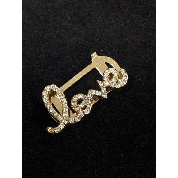 Keep Collective Love Script Rhinestone Gold Tone Charm - Picture 2 of 7